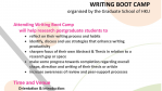 Writing Boot Camp