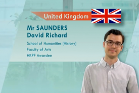 Hong Kong PhD Fellowship Awardee - Mr SAUNDERS David Richard (School of Humanities (History))